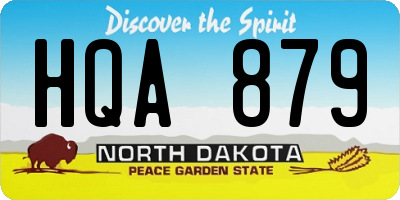 ND license plate HQA879