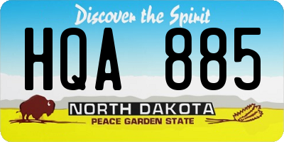 ND license plate HQA885