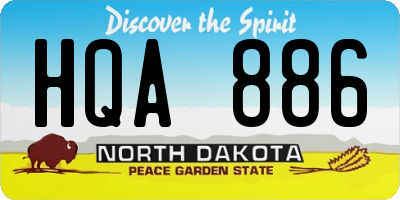 ND license plate HQA886