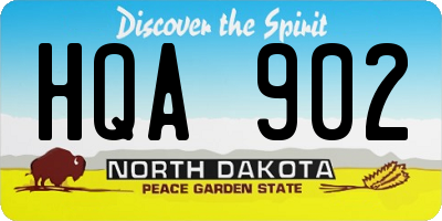 ND license plate HQA902