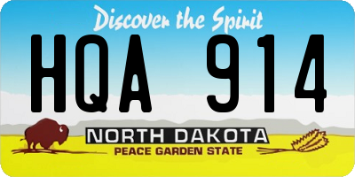 ND license plate HQA914