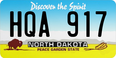 ND license plate HQA917