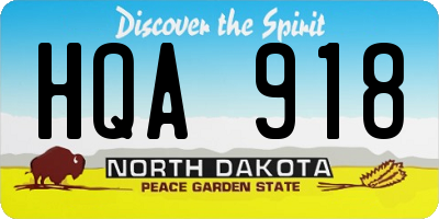 ND license plate HQA918