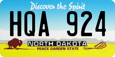ND license plate HQA924