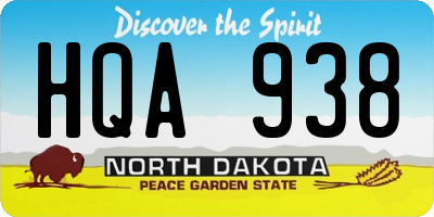 ND license plate HQA938