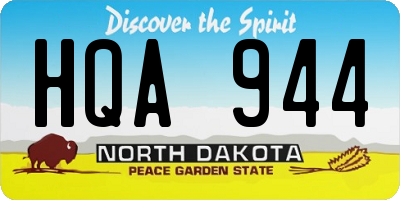 ND license plate HQA944