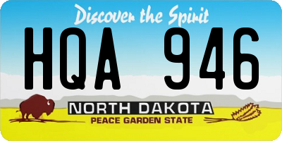 ND license plate HQA946