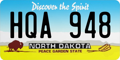 ND license plate HQA948