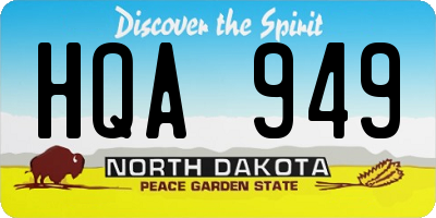 ND license plate HQA949
