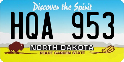 ND license plate HQA953