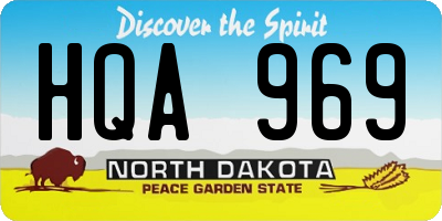 ND license plate HQA969
