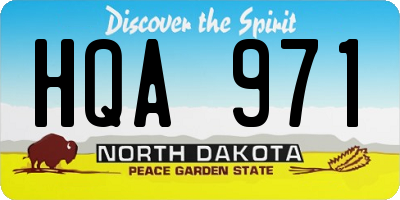 ND license plate HQA971