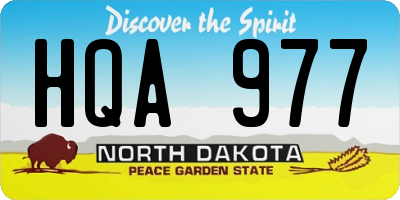 ND license plate HQA977