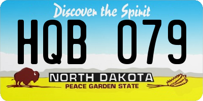 ND license plate HQB079