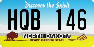 ND license plate HQB146