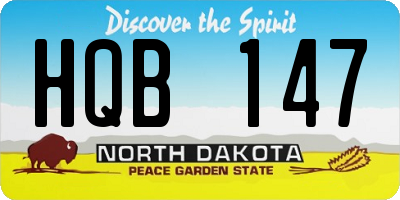 ND license plate HQB147