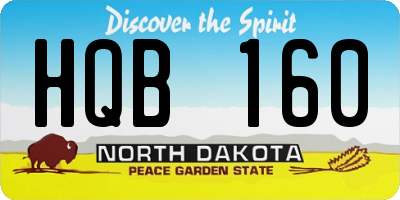 ND license plate HQB160