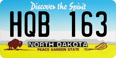 ND license plate HQB163