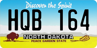ND license plate HQB164