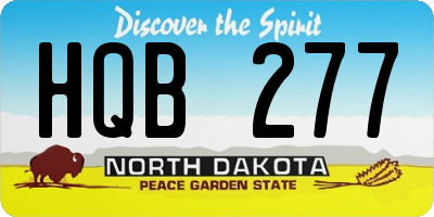 ND license plate HQB277