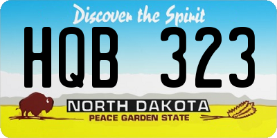 ND license plate HQB323