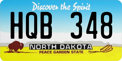 ND license plate HQB348