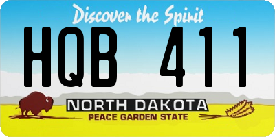 ND license plate HQB411