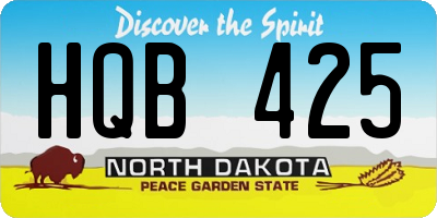 ND license plate HQB425
