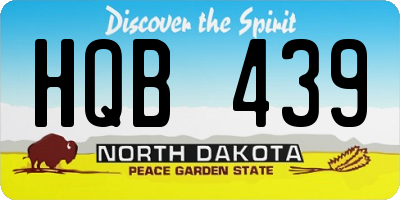 ND license plate HQB439