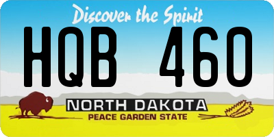 ND license plate HQB460