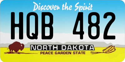 ND license plate HQB482