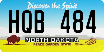 ND license plate HQB484