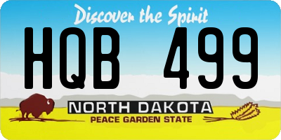 ND license plate HQB499