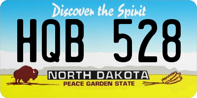 ND license plate HQB528