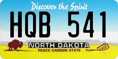 ND license plate HQB541