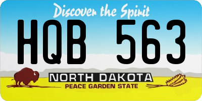 ND license plate HQB563