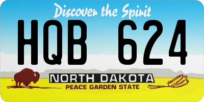 ND license plate HQB624