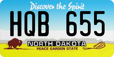 ND license plate HQB655