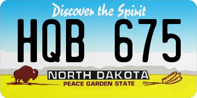 ND license plate HQB675