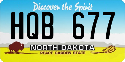 ND license plate HQB677