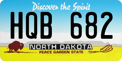 ND license plate HQB682