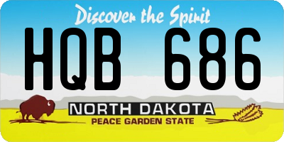 ND license plate HQB686