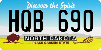 ND license plate HQB690