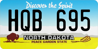 ND license plate HQB695