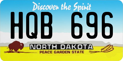 ND license plate HQB696