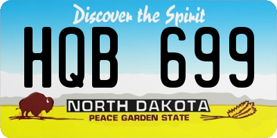 ND license plate HQB699