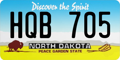 ND license plate HQB705