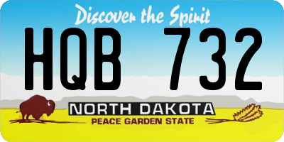 ND license plate HQB732