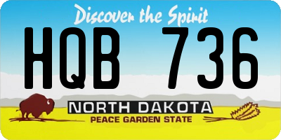 ND license plate HQB736