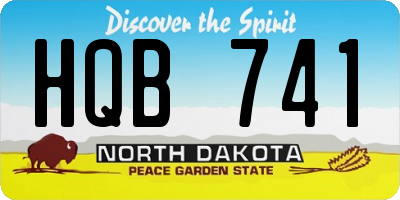 ND license plate HQB741